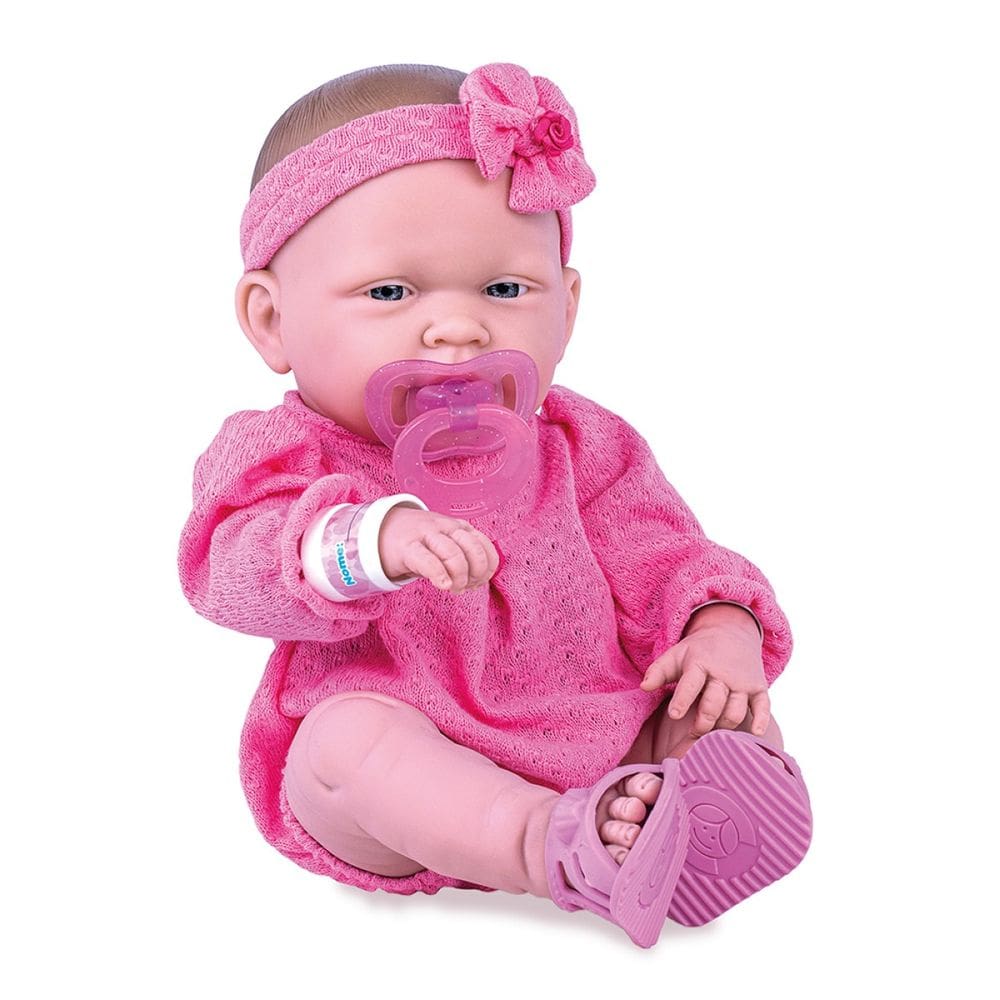 Boneca Love Bebê Com Fraldinha Sapatinho e Chupeta Cotiplas