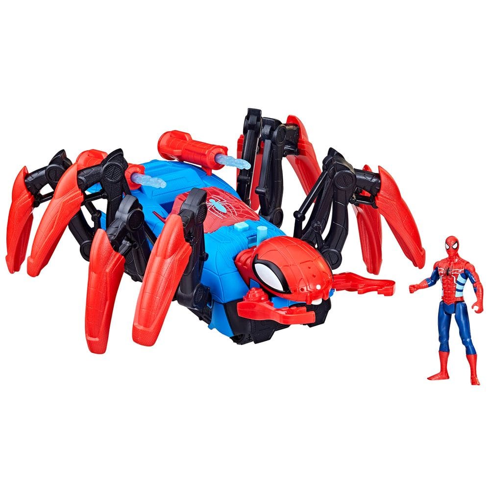 Playset Marvel Spider-Man Car w/ Blast apresenta crianças de 4 anos ou mais