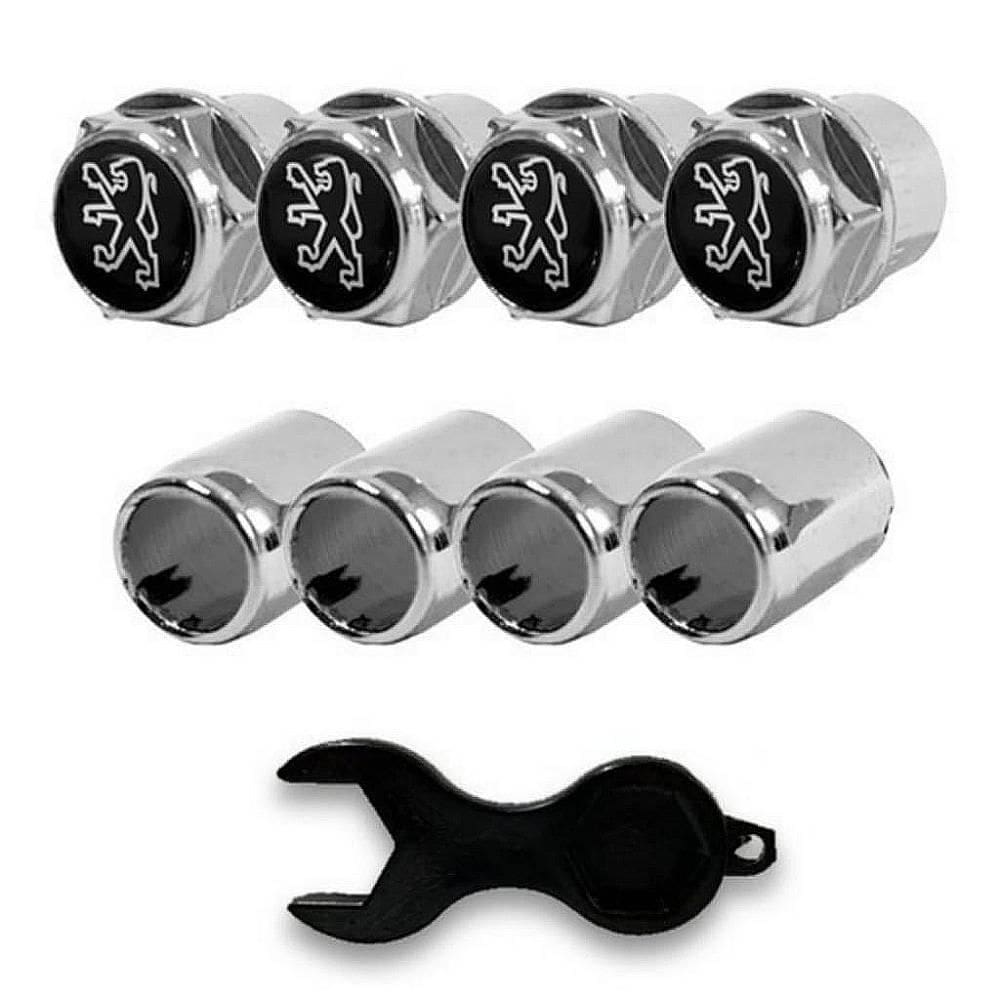 Bico De Pneu Anti Furto Cromado Peugeot