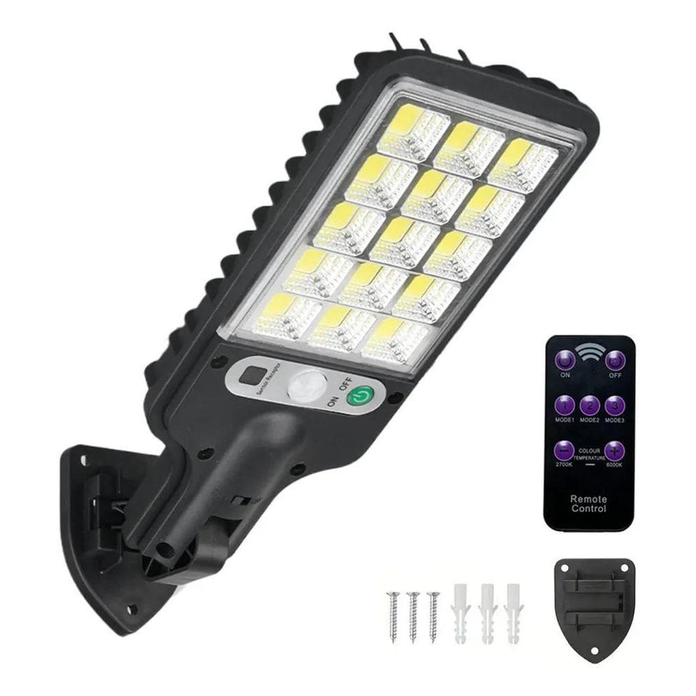 2X Refletor Solar Mini 180W Incandescente Com Sensor De Movi