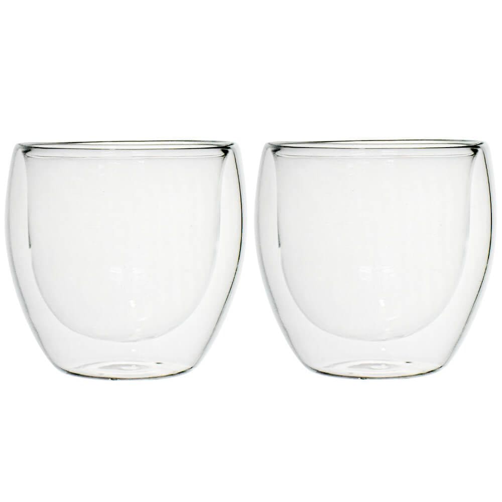 Jogo de Copo de Parede Dupla de Vidro Borossilicato para Café 180ml 2 Peças - Vista Home