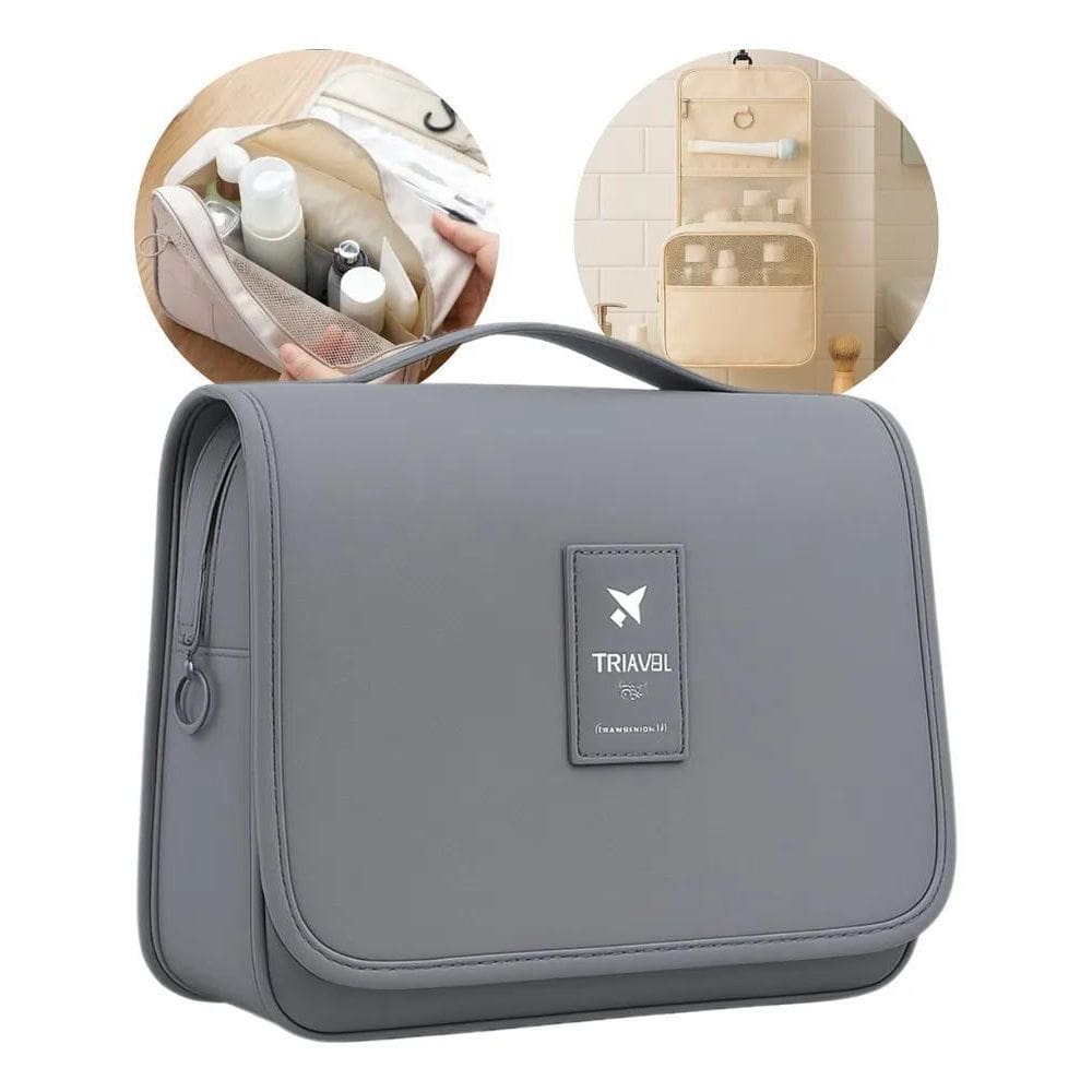 Necéssaire Dobrável Gancho Organizador Malas Viagem Unissex