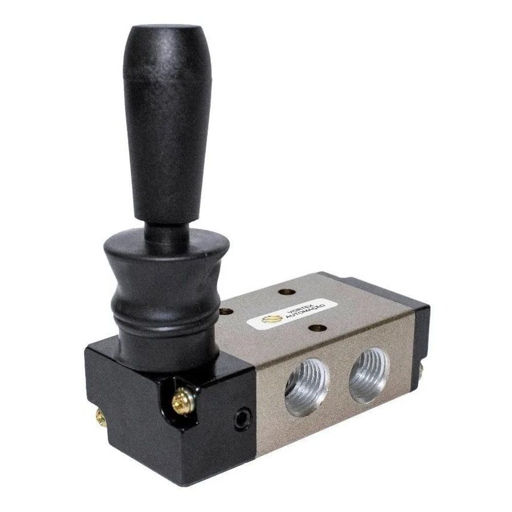 2X Válvula Pneumática 5/2 Vias Alavanca Mola 1/4 Bsp