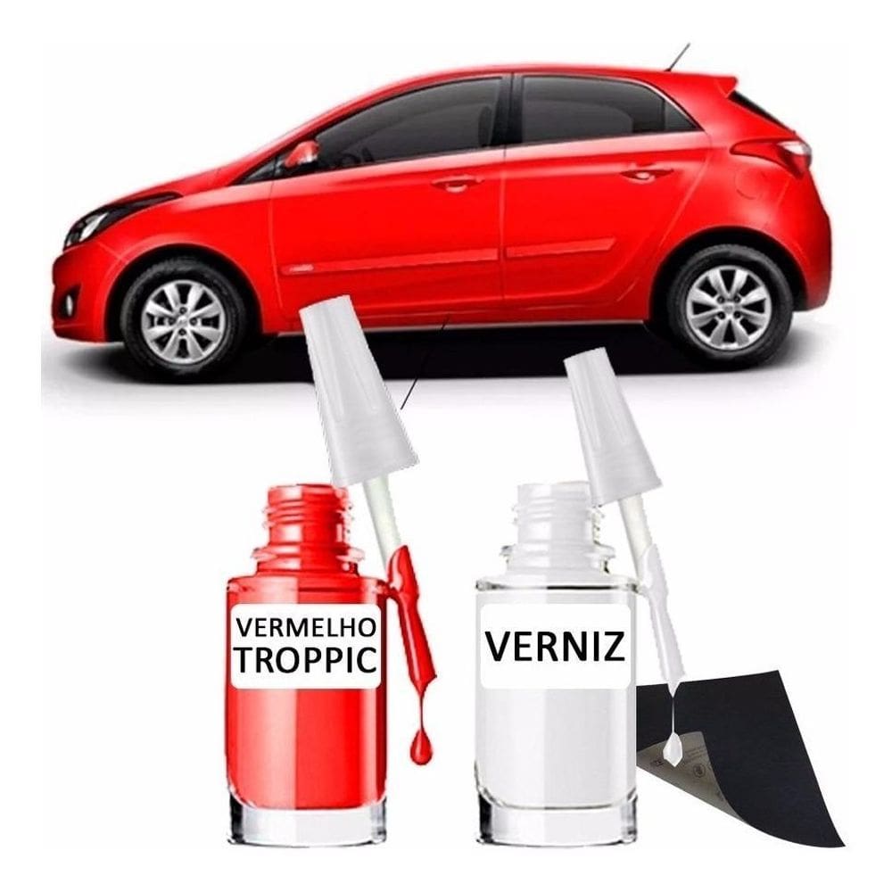 Tinta Retoque Tira Risco Automotivo Vermelho Troppic