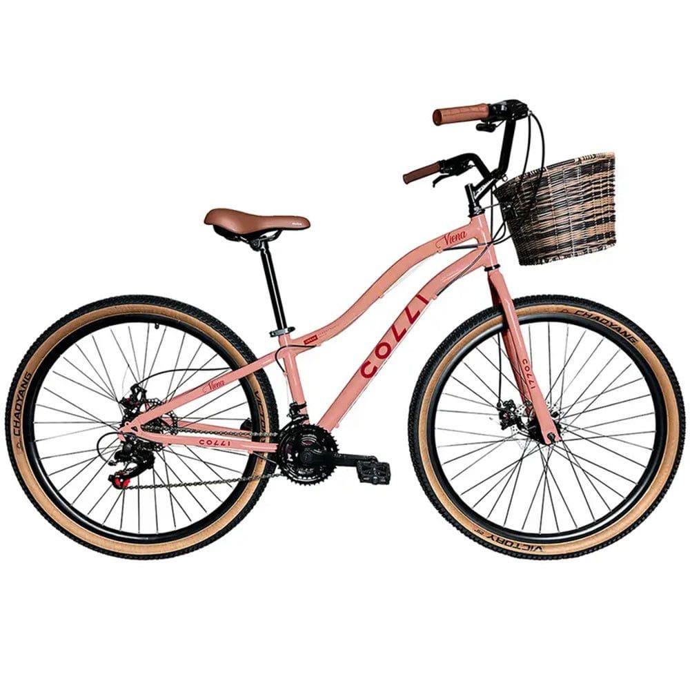 Bicicleta Aro 29 Colli Viena 21 Marchas Freio a Disco com Cestinha