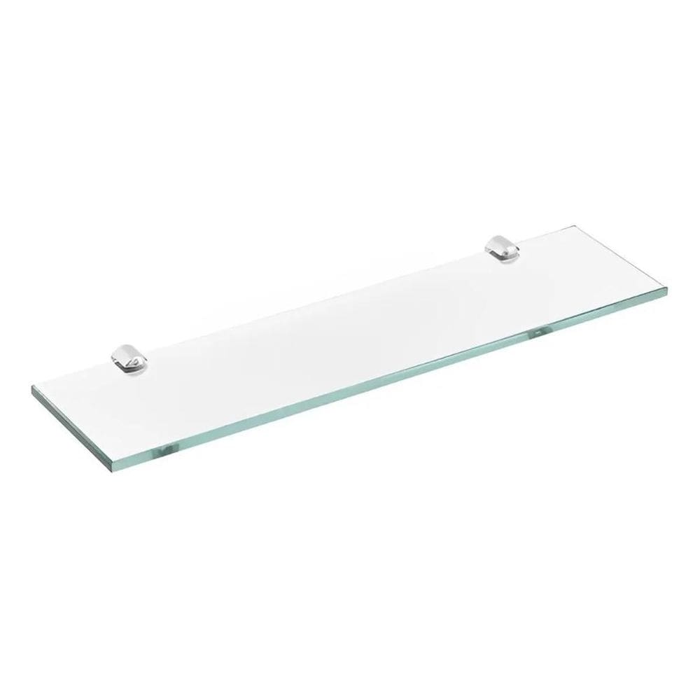 Porta Shampoo Prateleira De Vidro Incolor Banheiro 40Cm 1 Un