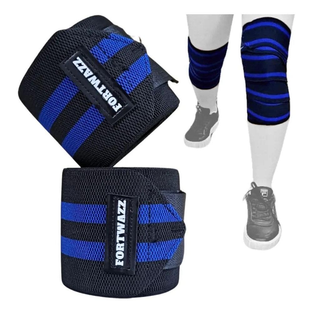 2X Faixa Joelho Agachamento Zz500 Alta Compressão Powerlifti