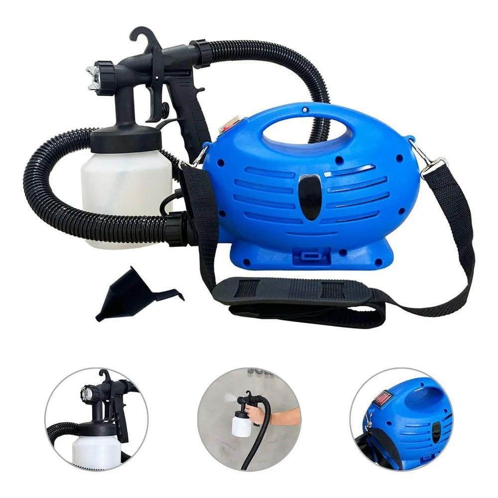Mini Compressor Elétrico E Pistola Pintura 650W Ps-900 Cor A