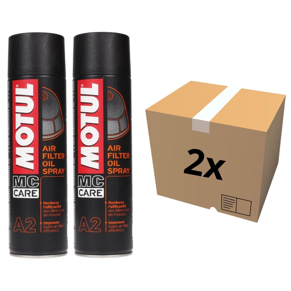 Kit 2 Lubrificantes Filtro De Ar Moto Motul A2 Air Filter Oil Spray 400Ml