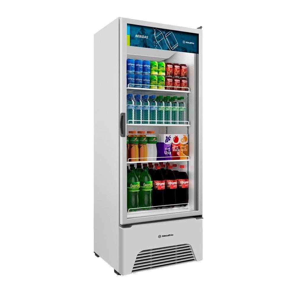 Refrigerador Metalfrio 572 Litros VB52AH - Optima Frost Free, Porta de Vidro, Branco