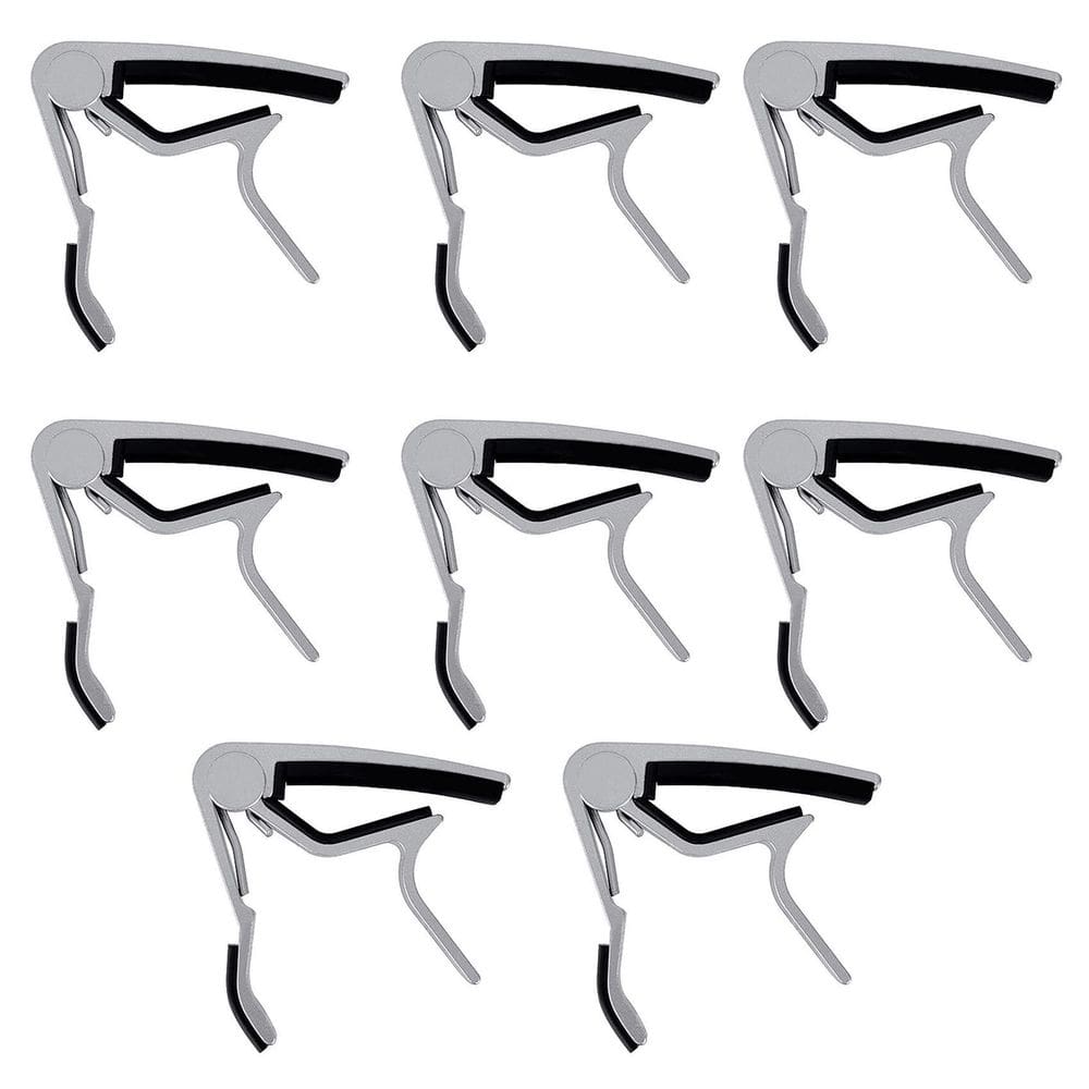 Capotrastes Alumínio p/ Guitarra/Violão Kit 8