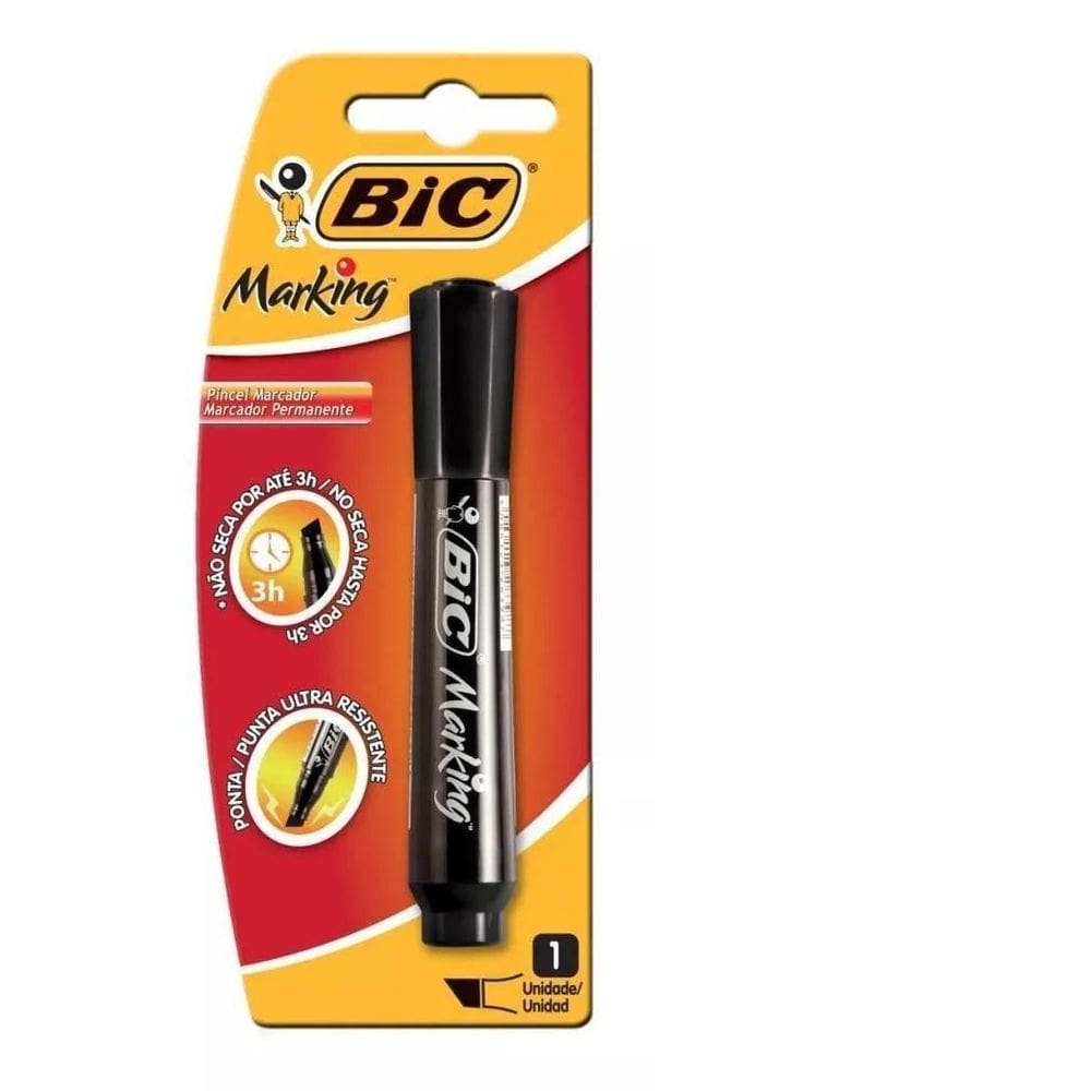 Pincel Marcador Quadro Branco Bic Canetao Caneta Preto