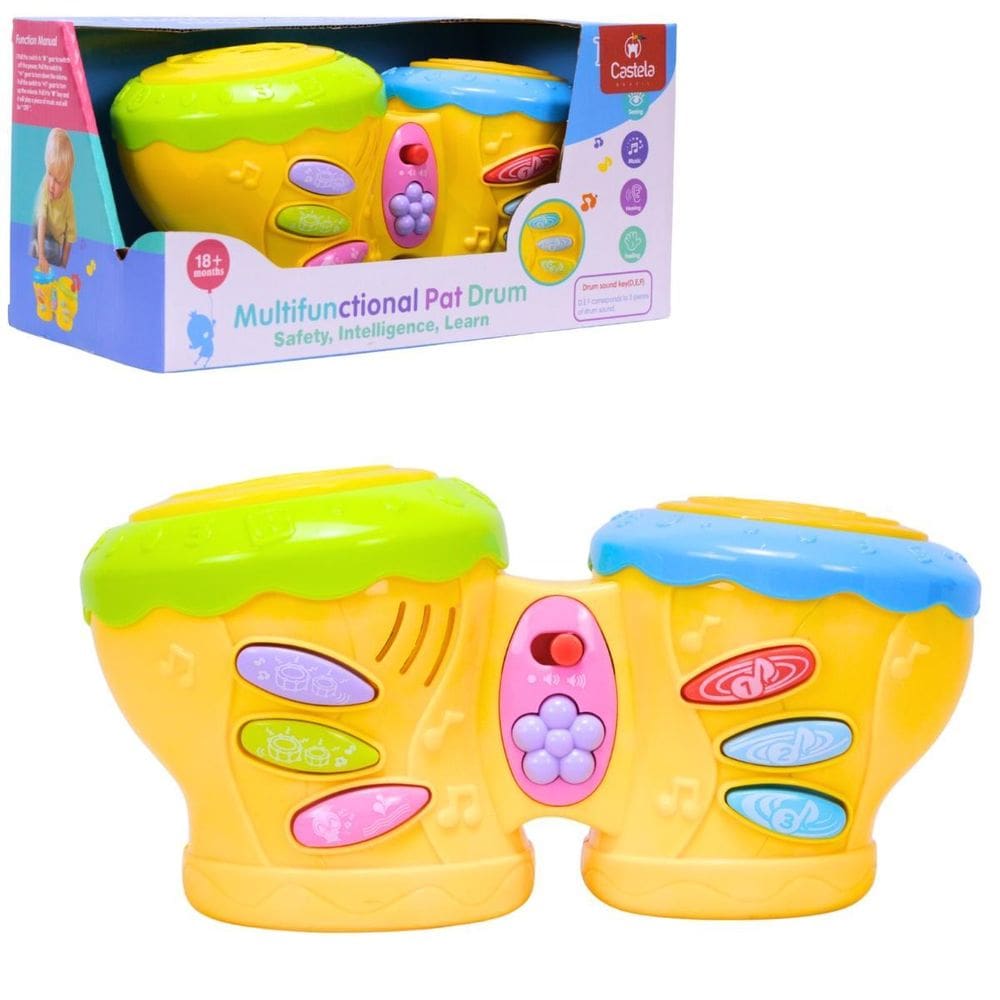 Tambor Musical Infantil Luz E Som - Castela