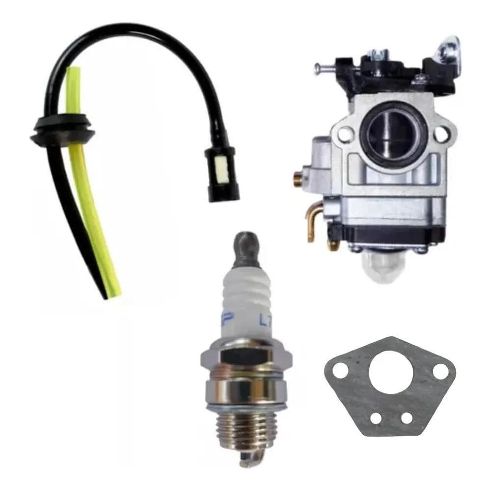 2X Carburador Roçadeira 43Cc 52Cc 63Cc + Mangueira Junta Vel