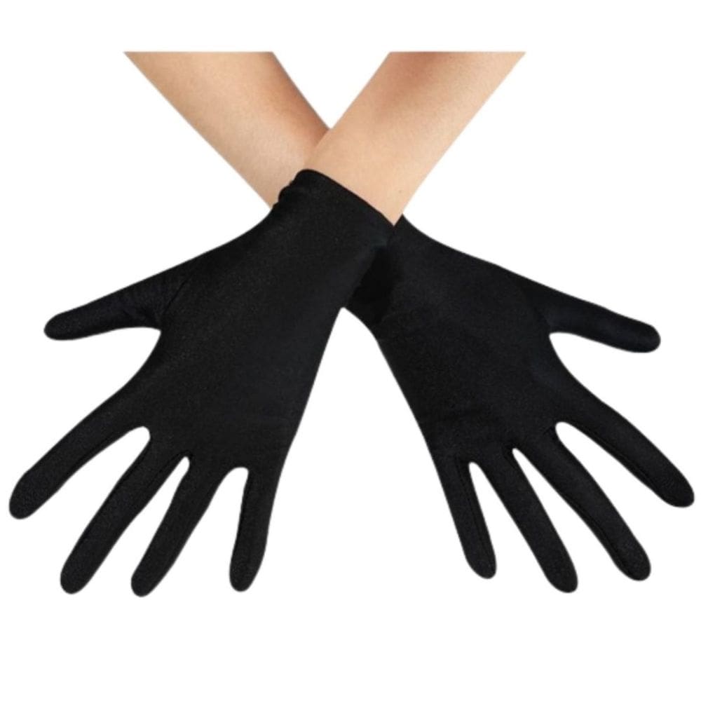 Luva Festa Fantasia Curta Casamento Debutante Preta Vermelha