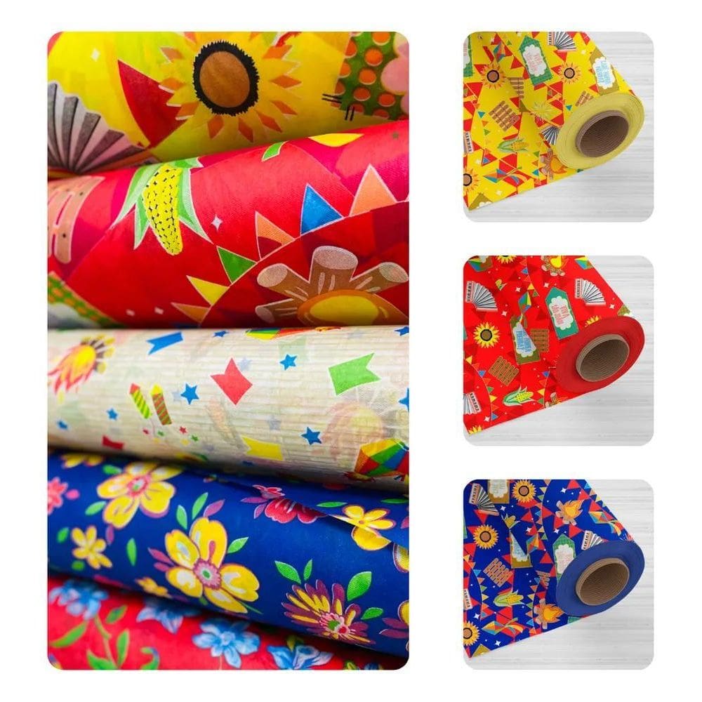 2X Tnt Estampado Festa Junina Arraiá Xadrez Chita 1,4X2 Metr