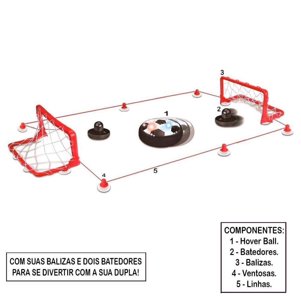 Jogo Hockey Hover Goal Flutuante Com Luzes Futebol