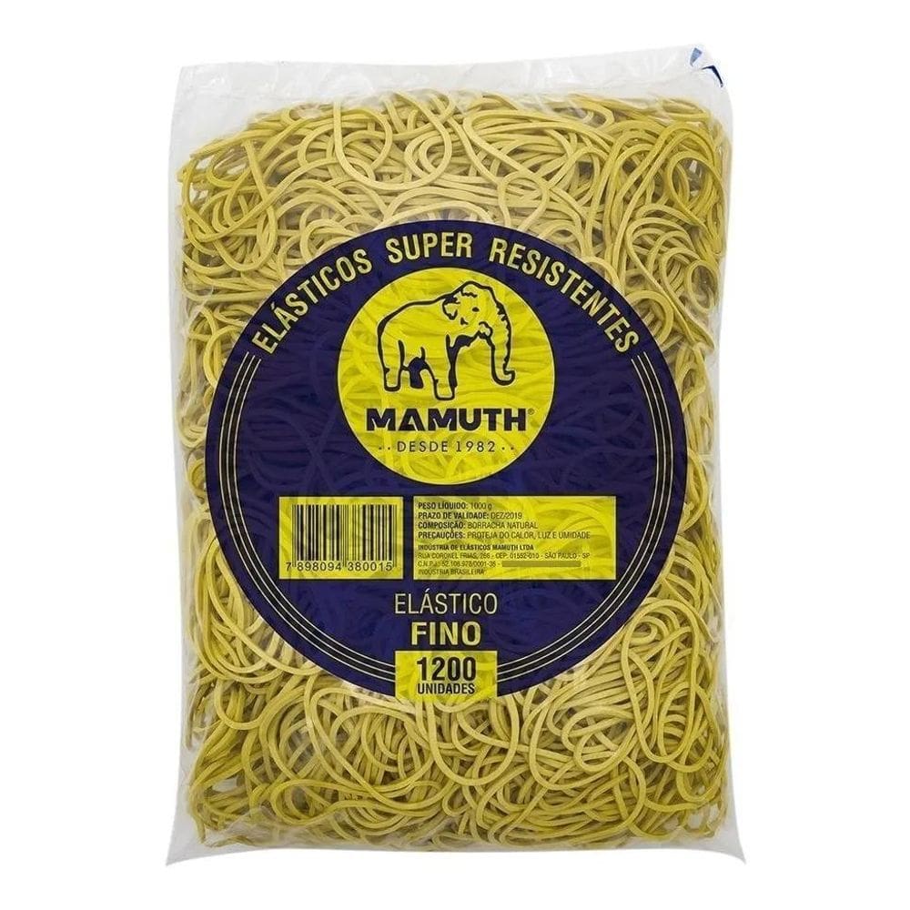 2X Elástico De Borracha Para Oficina Mamuth 18 Amarelo En En