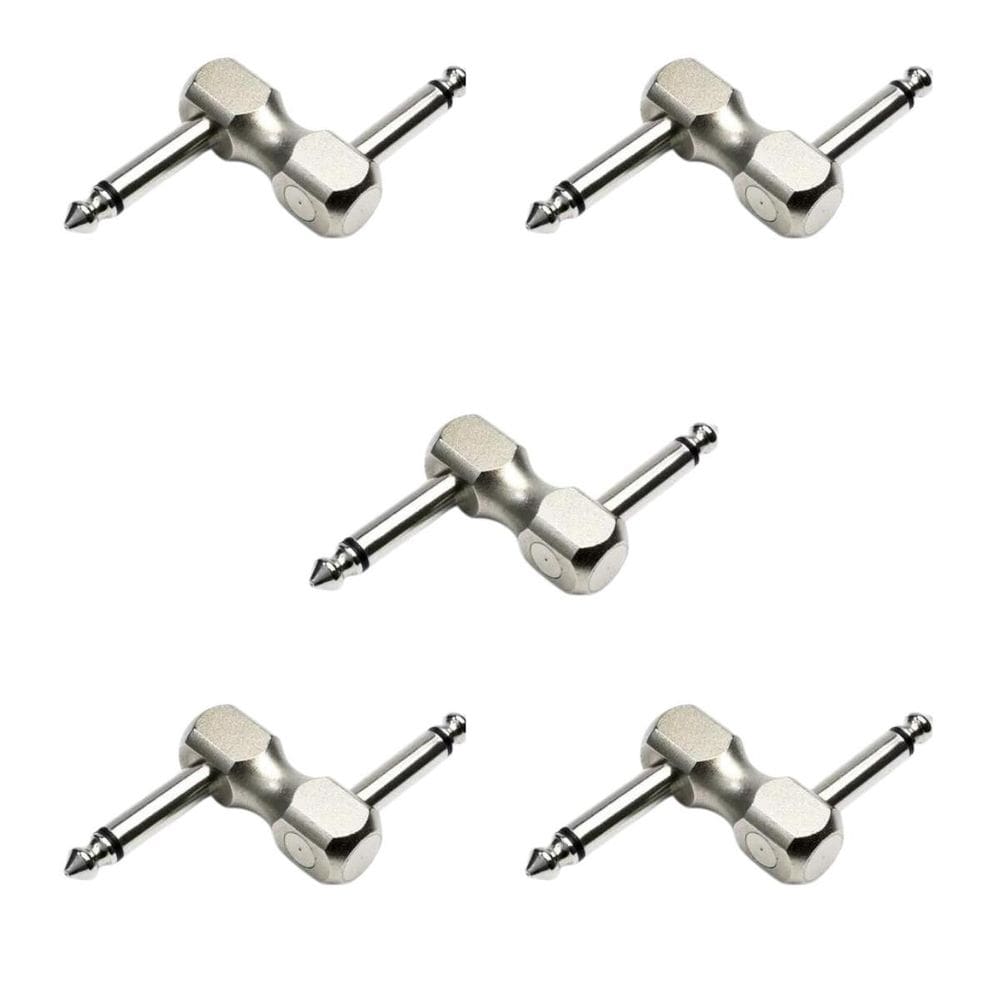 Kit 5 Conector P10 P10 Mono Em Z Pedais De Guitarra Baixo