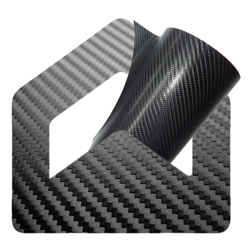 Fita Adesiva Fibra Carbono Preto 4D Faixa - 5Mts X 10Cm