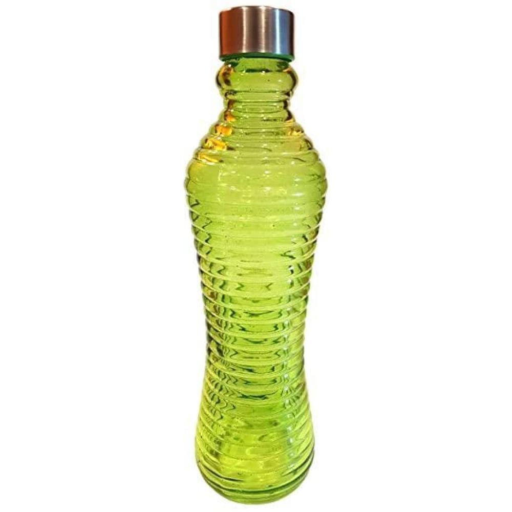 Garrafa De Vidro Colorida 1,0 Litro Tampa Inox