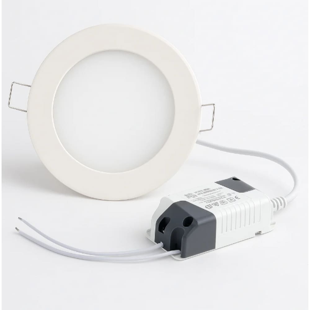 Plafon Painel de LED Redondo de Embutir 15cm de diâmetro Bivolt (110/220V)- 9W - 6500k