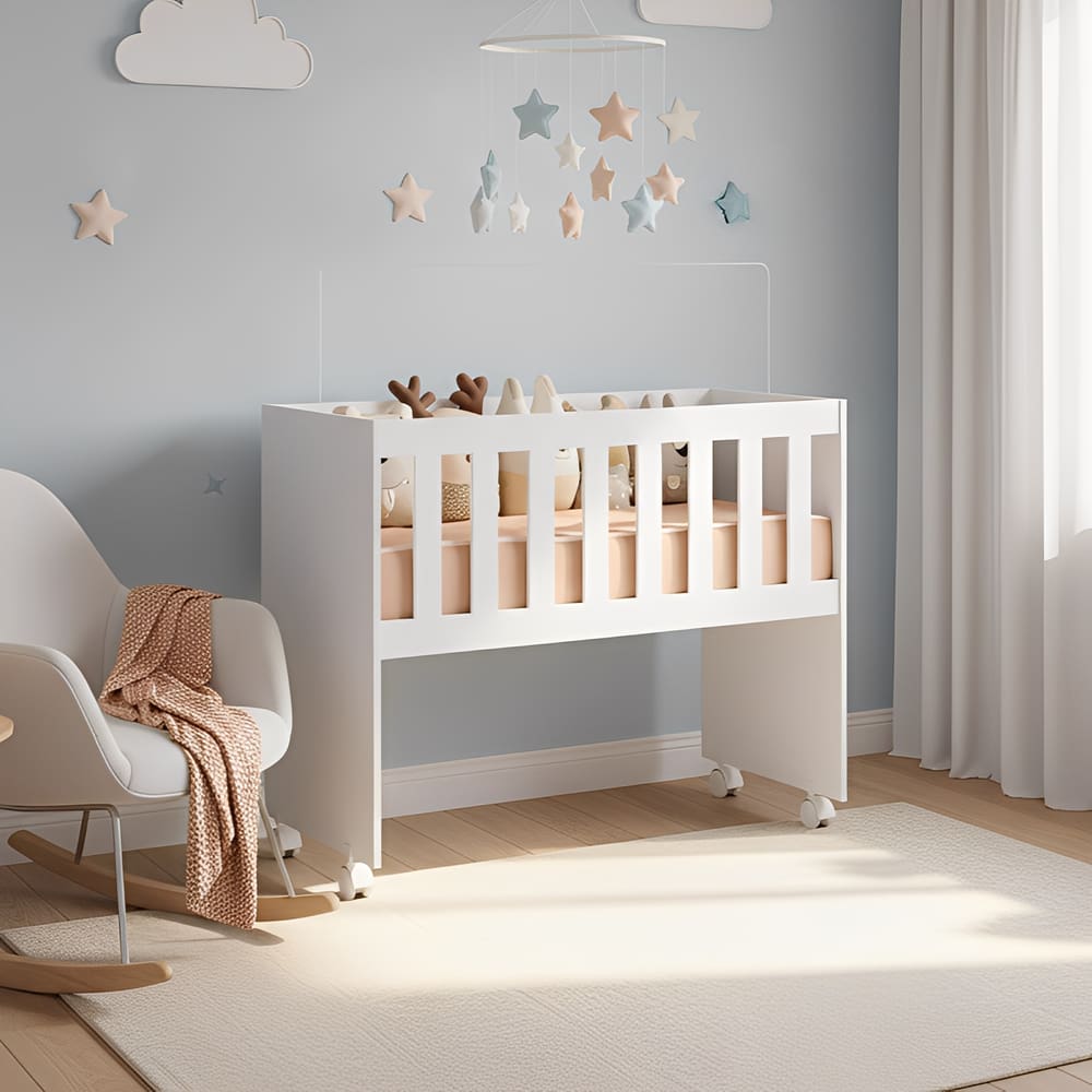 Mini Berço Mobigu 3 Em 1 Com Colchão E Suporte Mosquiteiro