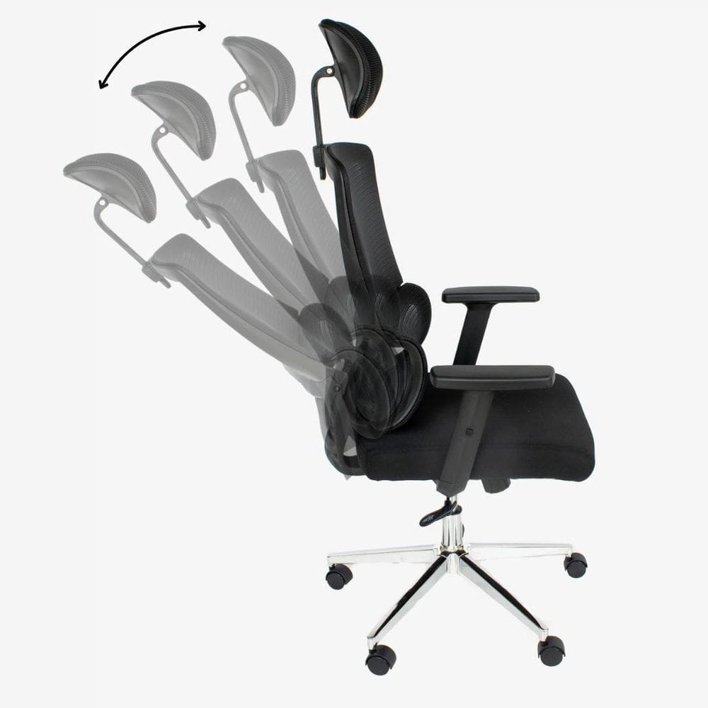 Cadeira De Escritório Presidente Ergonômica Tela Mash Reclin