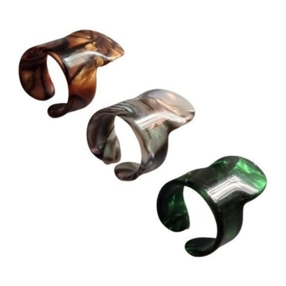 Kit 3 Unheira Celulóide Cores Ronsani Unidade