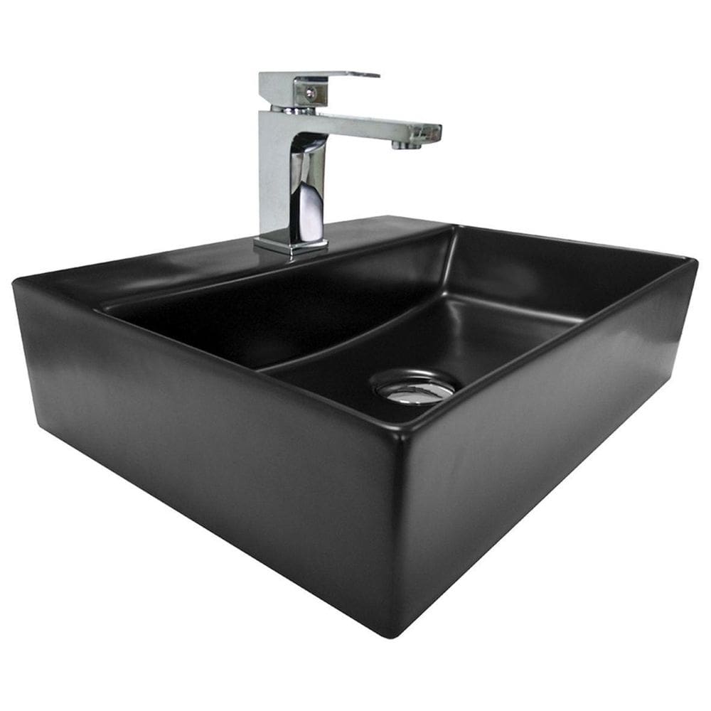 Cuba De Apoio Cerâmica Reno Rc 450 Preta Fosca