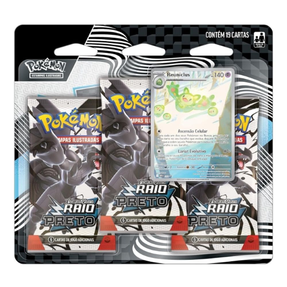 Triple Pack Pokémon Raio Preto - Copag