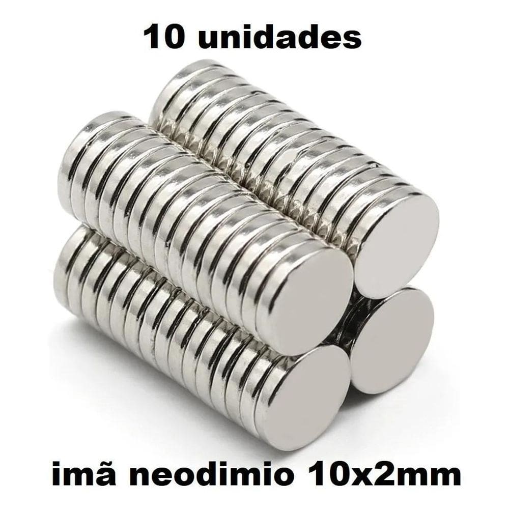 2X Ima De Neodímio 10X2 Redondo Pequeno 10Mm X 2Mm N35 - 10P