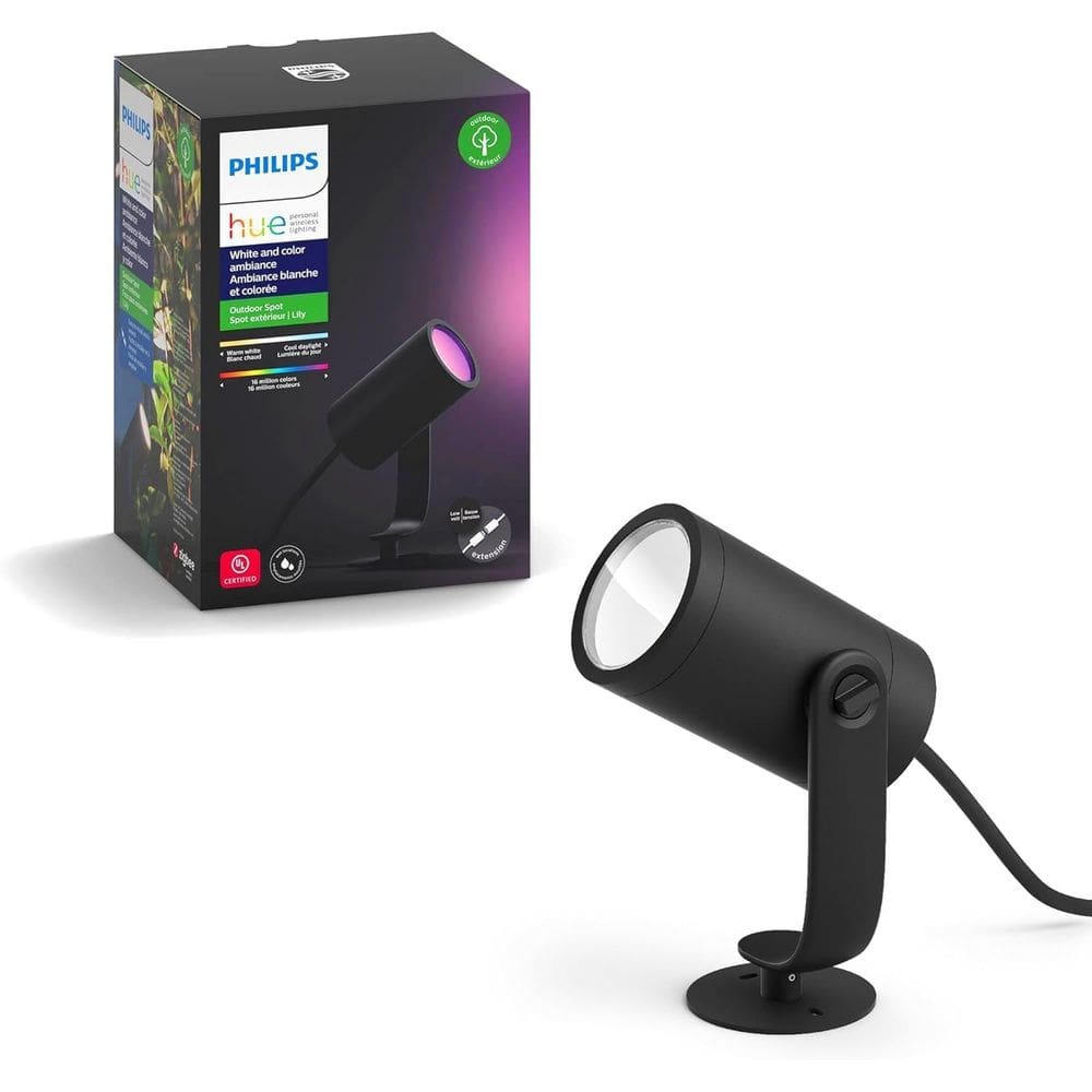 Refletor LED inteligente Philips Hue Lily Outdoor, pacote com 1