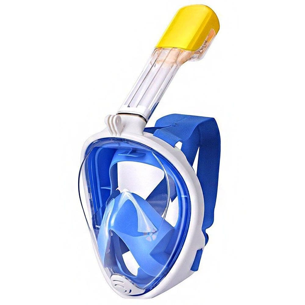 Mascara De Mergulho Snorkel Full Face Suporte Camera Anti Embaçamento Praia Piscina