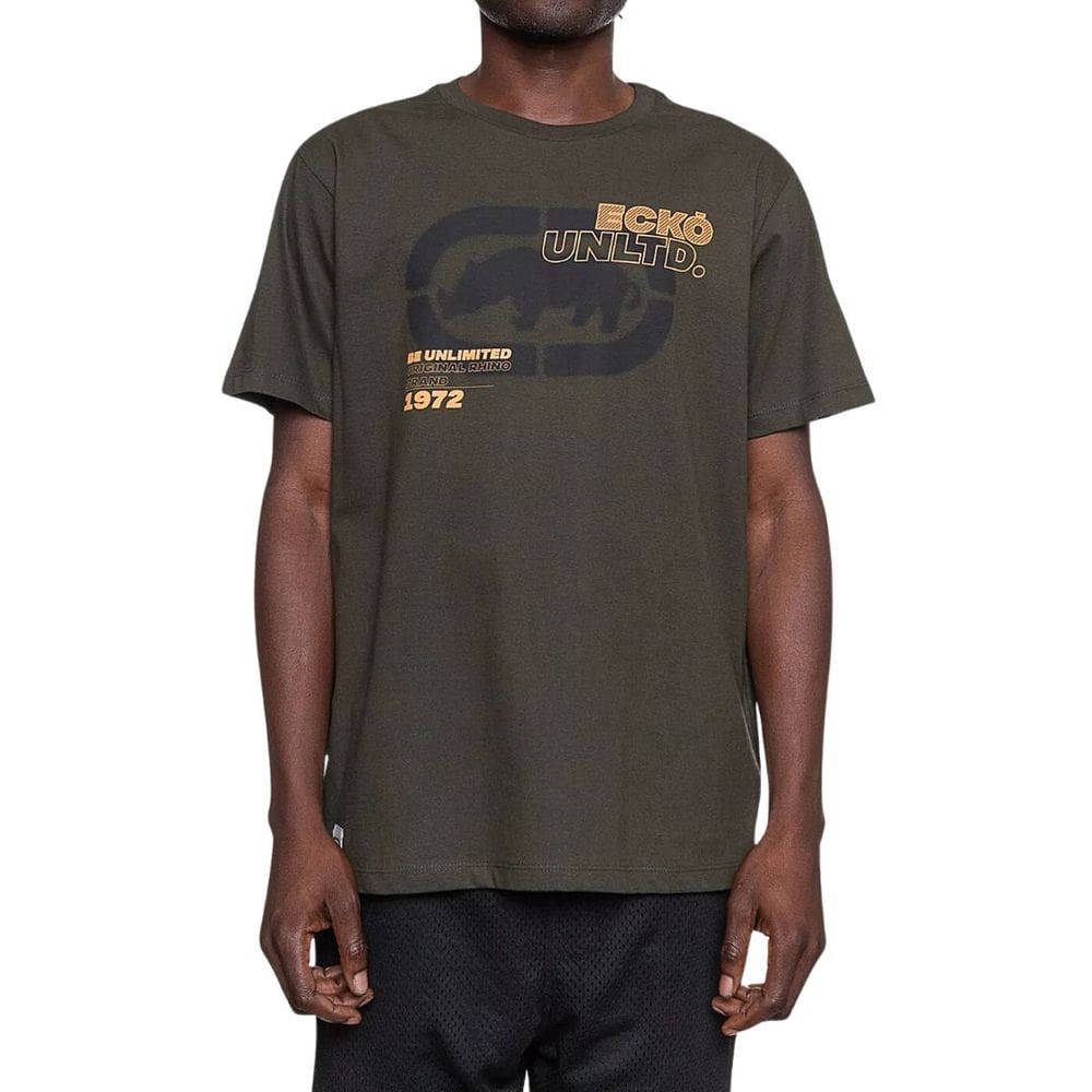 Camiseta Ecko Unltdo Especial Verde Escuro autêntico Rhino