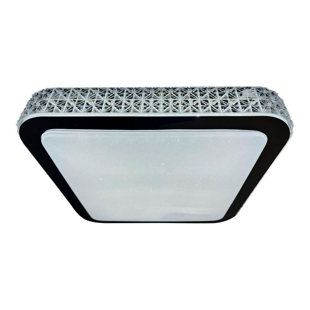 Plafon Quadrado Led 3 Cores Acrílico Efeito Estrelado 40X40