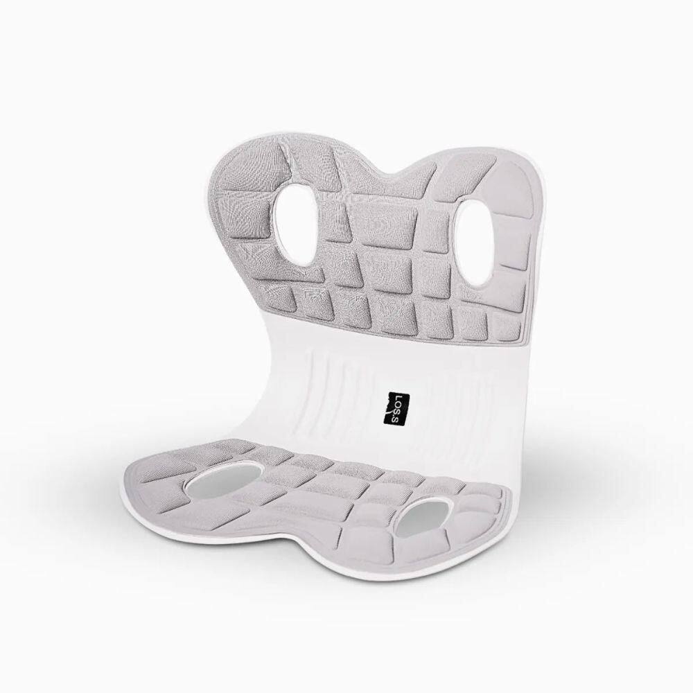 Almofada De Apoio Lombar Cadeira Correção De Coluna M - Cinz