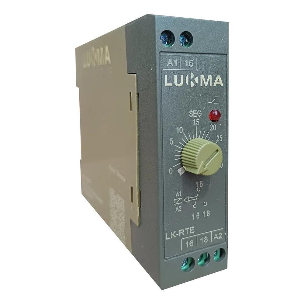 2X Rele De Tempo 0-30Seg 220V Caixa Estreita Din Rte