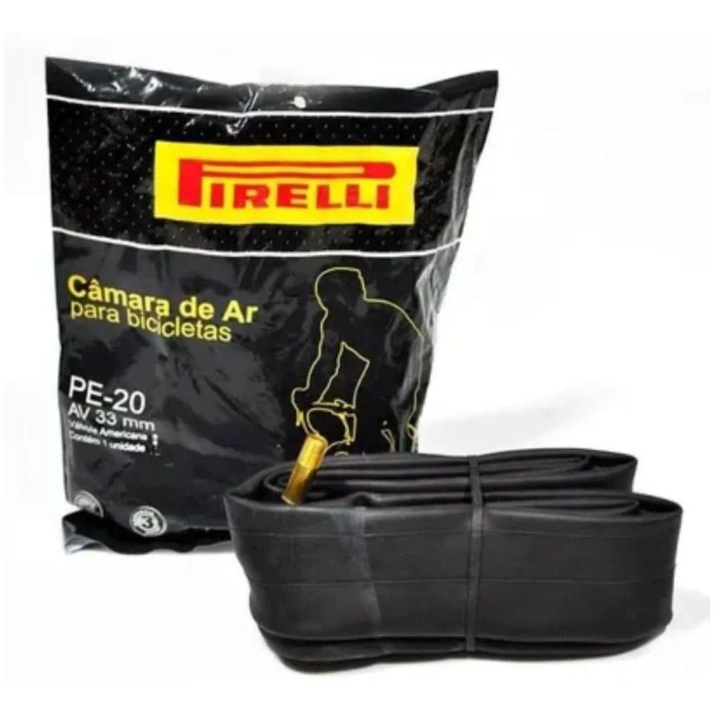 2X Câmara De Ar Para Bicicleta Aro 20 Pirelli Bico Grosso 33