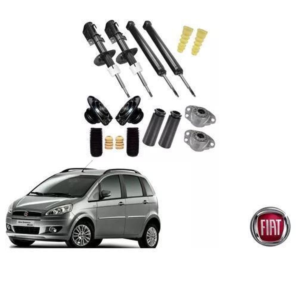 4 Amortecedor + Kit Suspensão Fiat Idea