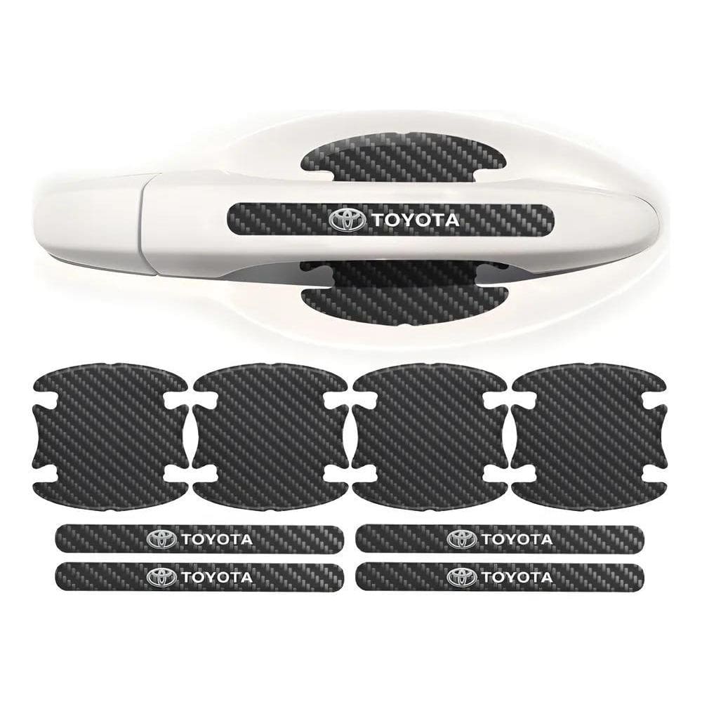 2X Jogo Maçaneta Adesivo Protetor Porta Resinado 8 Peças Car