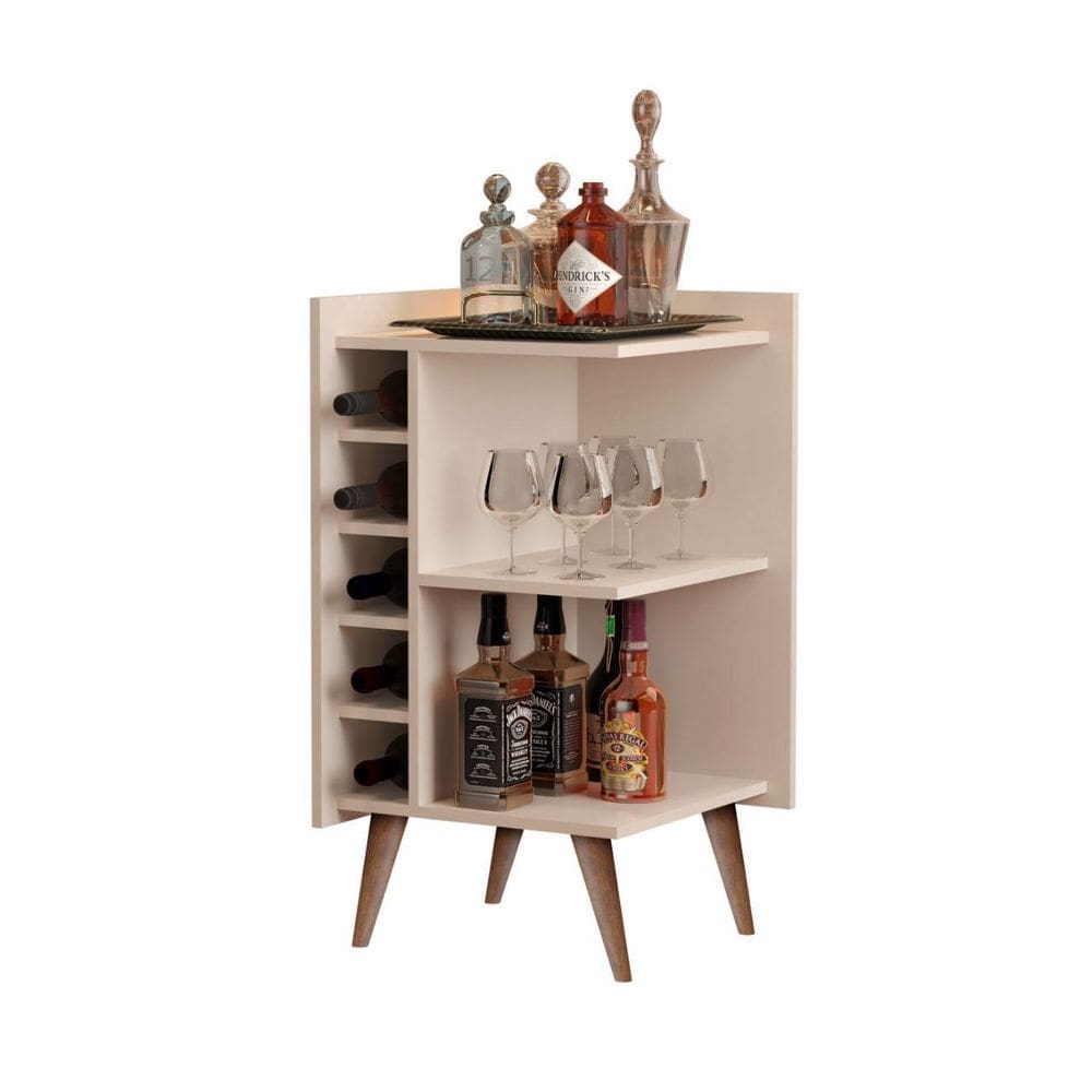 Aparador Adega Canto Pés Palito Gyn Cor Off White Comprar