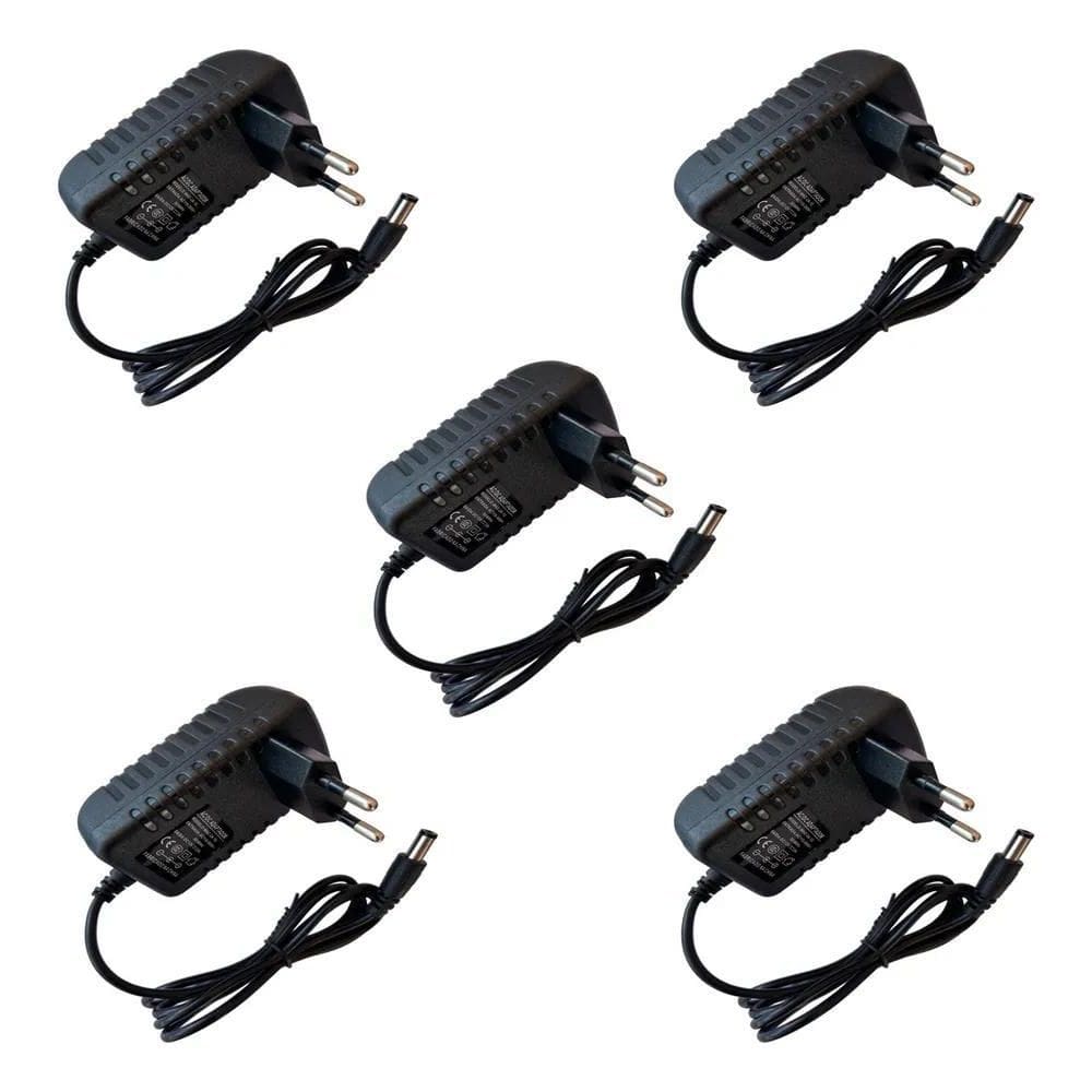 2X Kit 5 Fonte 2A 12V Alimentação Estabiliza Câmeras Fitas