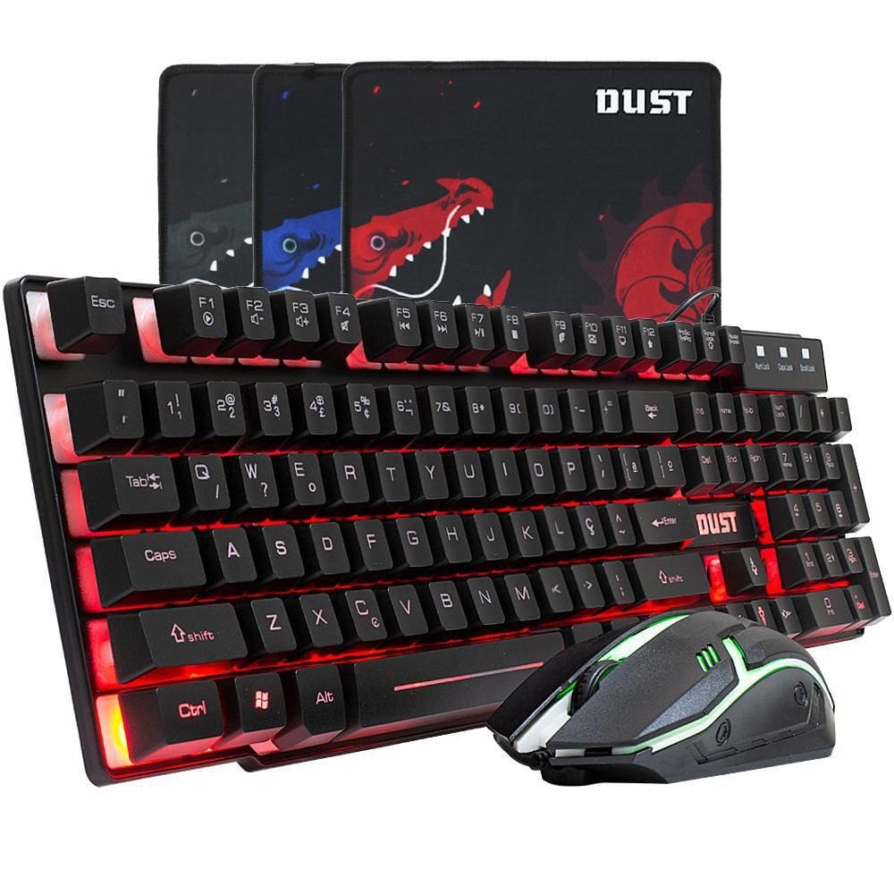 Kit Teclado E Mouse Gamer Duo X51 Luminoso 2 Em1 Usb 1600Dpi