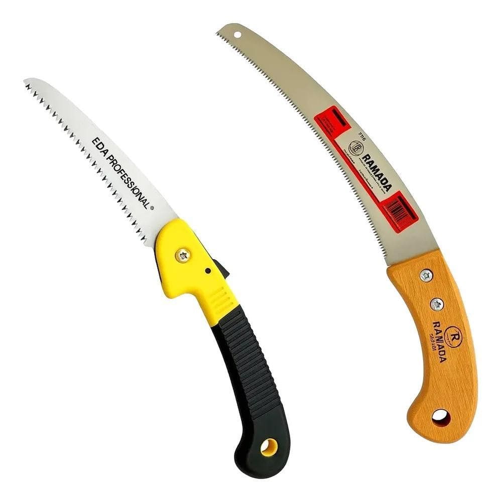Kit 2 Serrote Poda + Dobrável E Fixo Jardim Galho Arvore Top