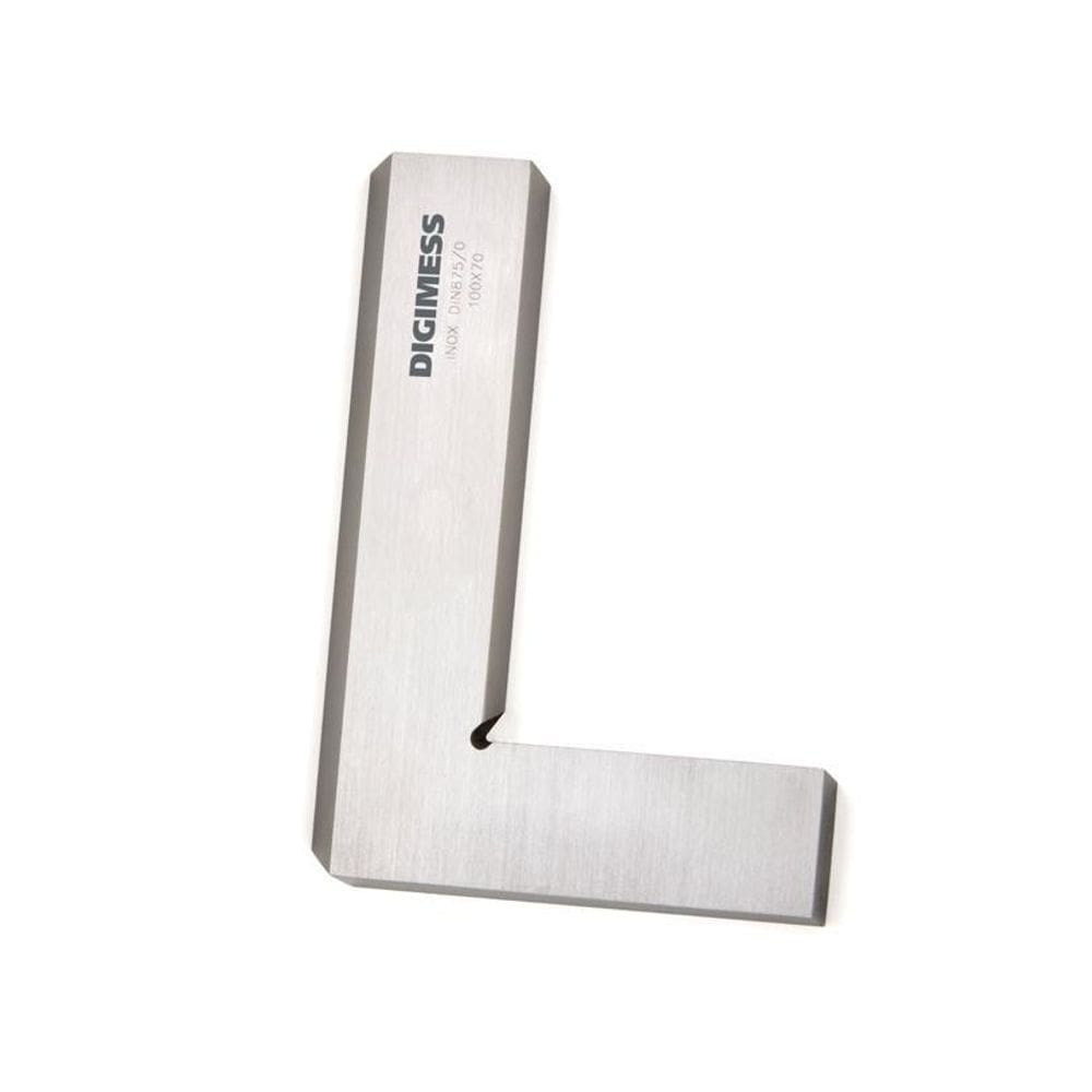 Esquadro De Precisão 100X70Mm Aco Inox Com Fio  Classe 0