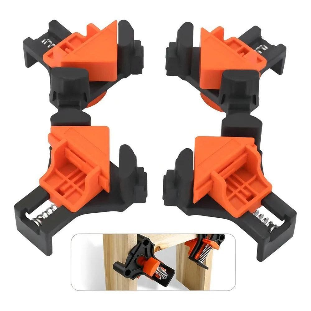 Kit 4 Braçadeira Sargento Angular 90º Marceneiro