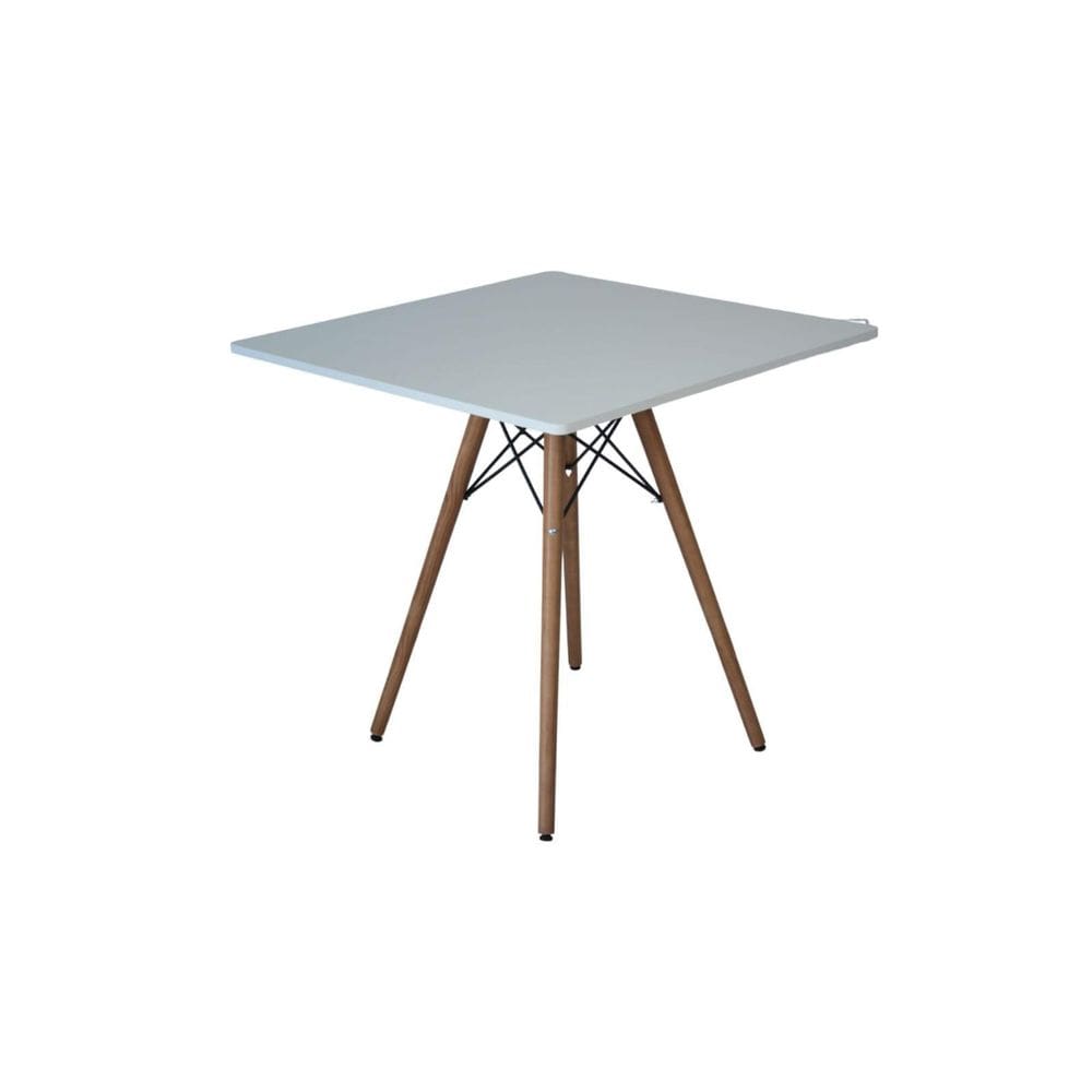 Kit Mesa Eiffel Branca Quadrada 80Cm + 04 Cadeiras Eiffel