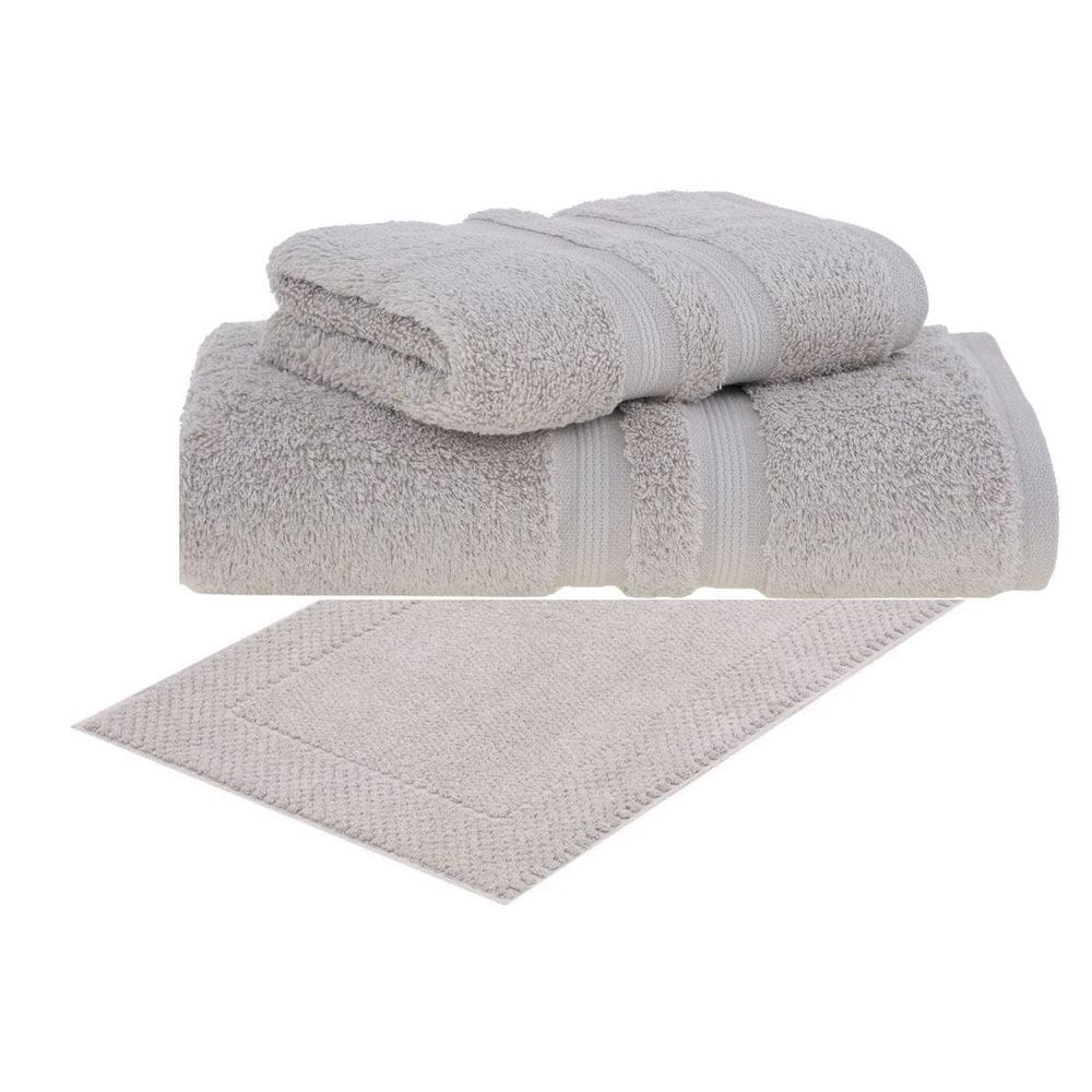 Kit Toalha Banho Gigante + Rosto + Piso Algodão Egípcio 3