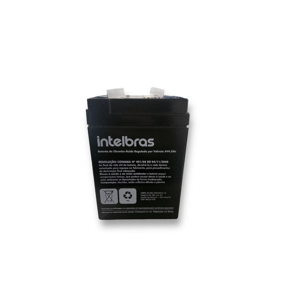 Bateria Para Luz De Emergencia E Nobreak 6V 4,5Ah Intelbras